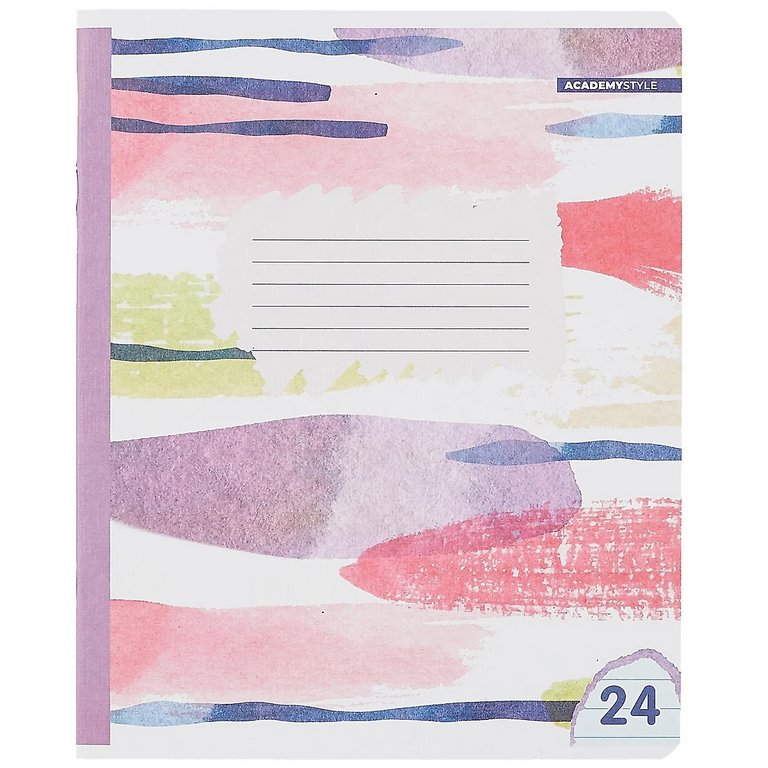 Тетрадь 24 лист лин. А5 "Мемфис-акварель" 5 видов
