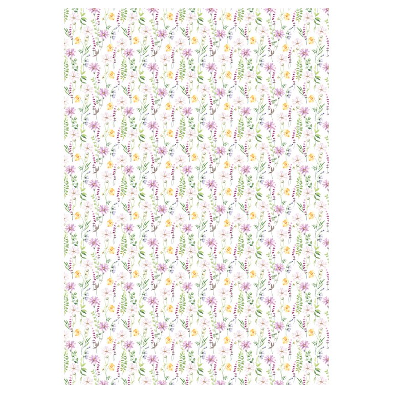 Бумага упаковочная 70*100см  в рулоне (ассорти) "Bouquet" MESHU