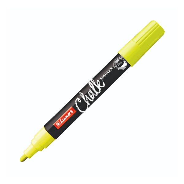 Маркер меловой желтый 5мм Luxor "Chalk Marker" (на водной основе) круглый