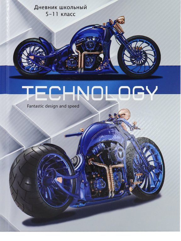 Дневник для ст/кл. Prof-Press твердая обложка, выбор. лак "КАСТОМНЫЙ БАЙК"