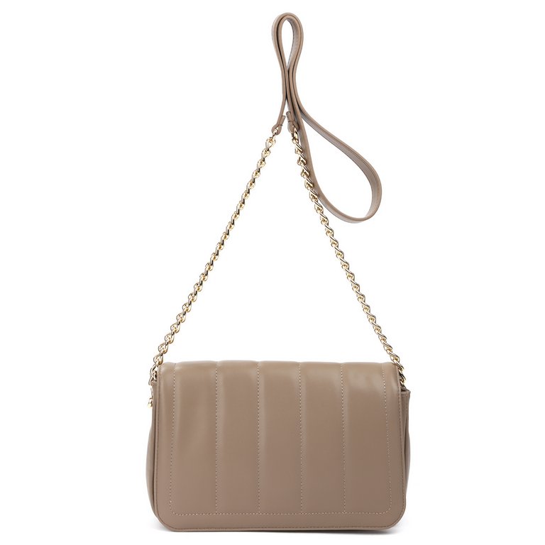 Сумка женская FABRETTI 25х15х8 см, нат. кожа, бежевый