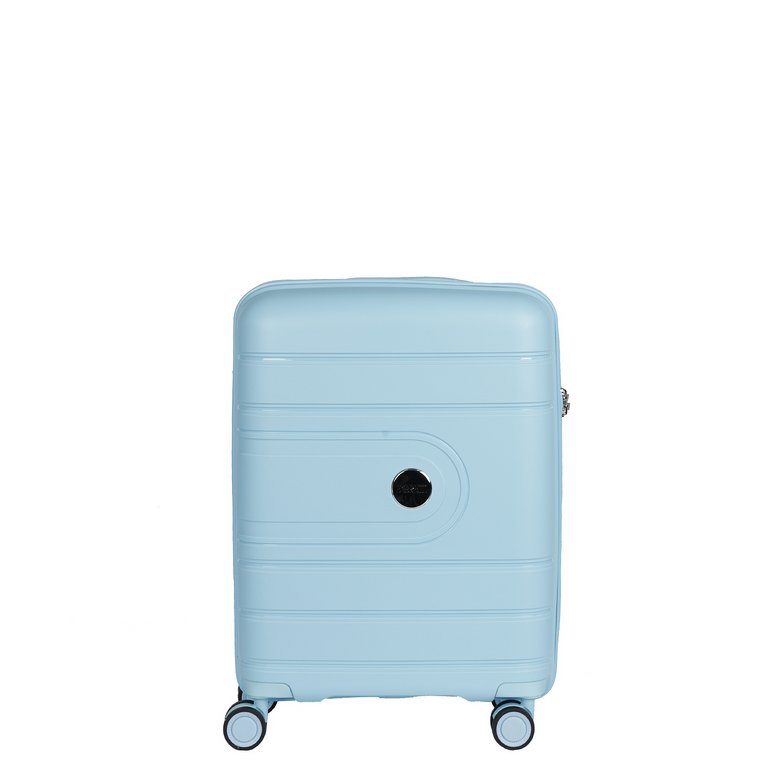 Чемодан 4-х колесный FABRETTI 100% полипропилен, 54*39*21 см, голубой