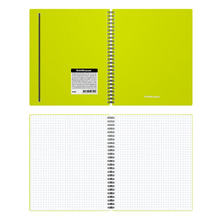 Тетрадь 80 лист кл. А5 на спирали пластиковая обложка "Neon" ассорти