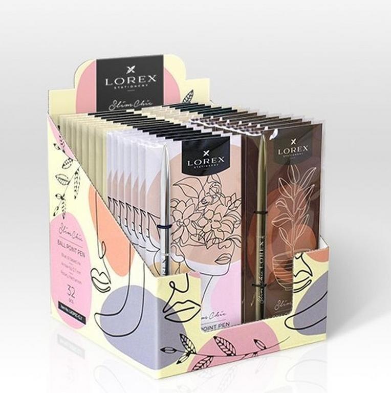 Ручка шариковая Lorex "Contour love" метал. корпус, синяя, 0,7мм (стерж.116мм)