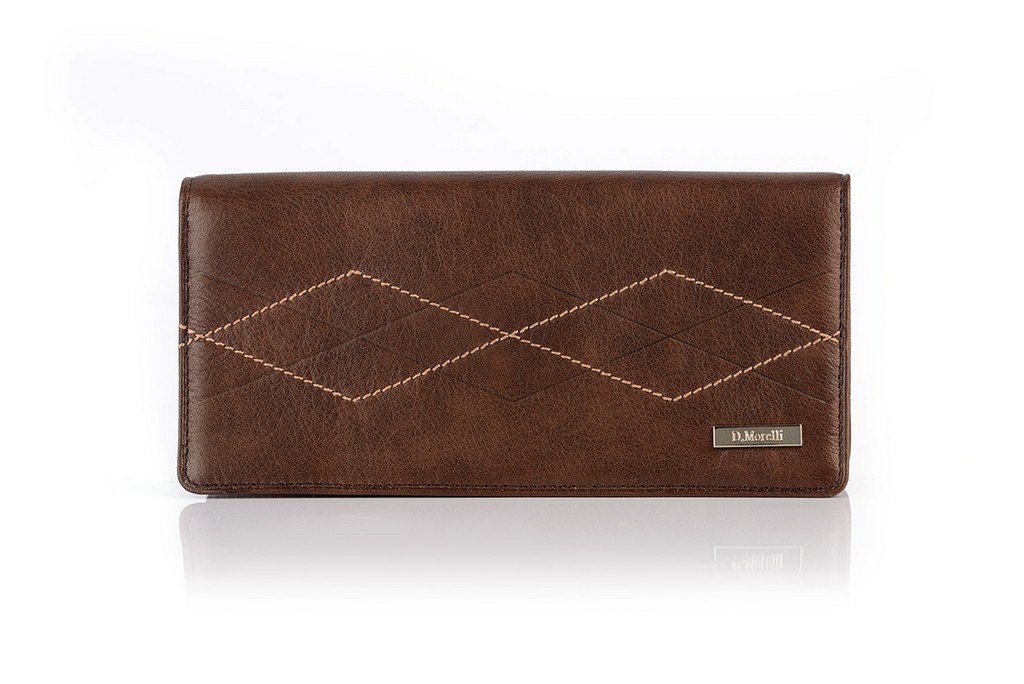 Портмоне D.Morelli мужское "БОНД" нат.кожа, коричневый