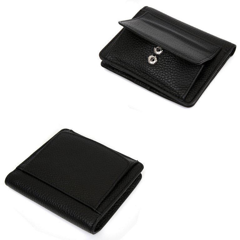 Портмоне FABRETTI мужское, нат.кожа, 10*11*3см, черный