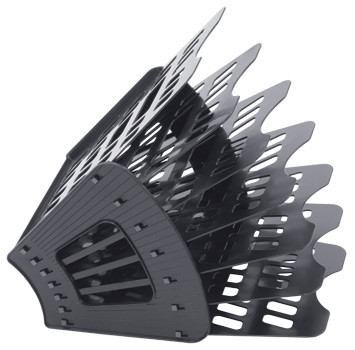 Лоток универсальный 6 отделений разборный черный Стамм