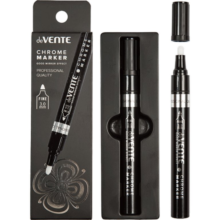 Маркер зеркальный 3 мм deVENTE "Chrome" перманентный, зеркальный хром