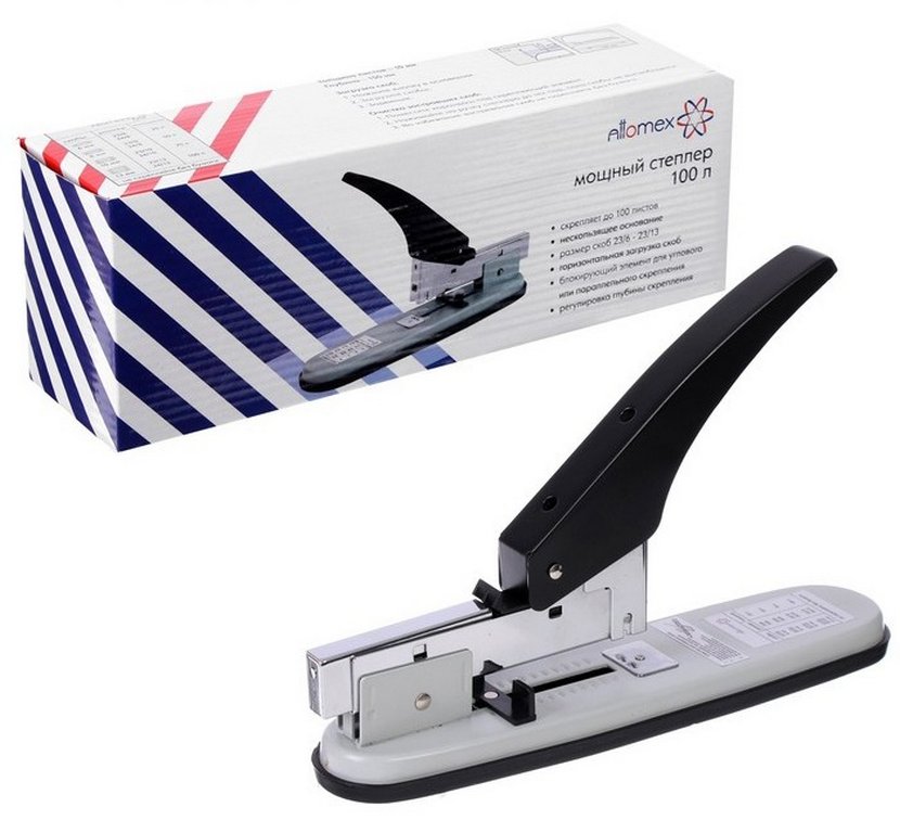 Степлер мощный 23/6, 23/13 до 100л Attomex серый