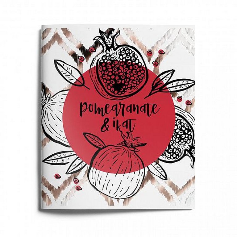 Тетрадь 48 лист кл. А5 на скрепке LOREX "ORIENTAL POMEGRANATE" двойная обложка soft touch