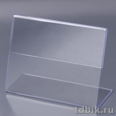 Держатель для ценника  80*60 мм акрил 1,0мм, настольный (горизонтальный) OficeSpace