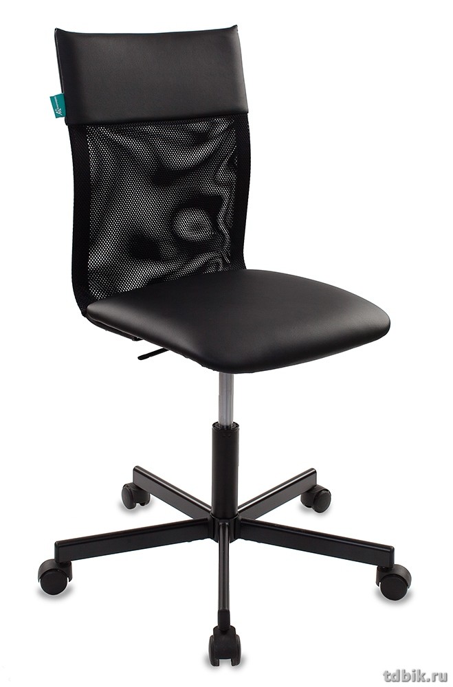 Кресло оператора Бюрократ CH-1399/BLACK (искусственная кожа,спинка сетка крестовина металл, цв. черн
