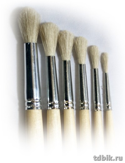 Кисть Коза  № 2 круглая живописная (короткая ручка) ГРААЛЬ