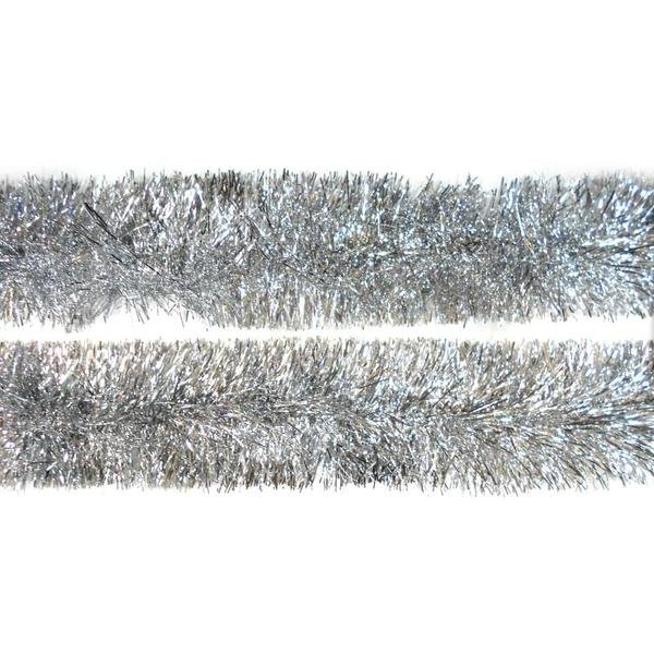 Мишура d 110мм, длина 2м серебряная