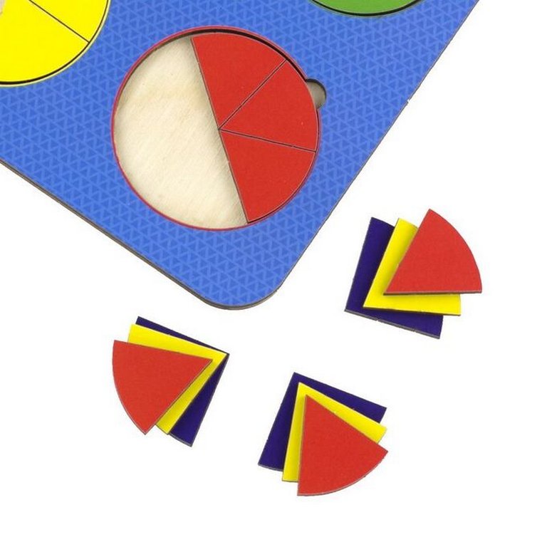 Игра обучающая  Дроби "6 кругов, ур.1" (дерево) WOODLENDTOYS