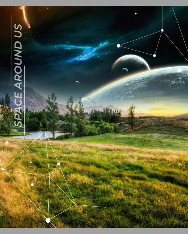 Тетрадь 96 лист кл. А5 на скрепке "Мир вокруг нас"