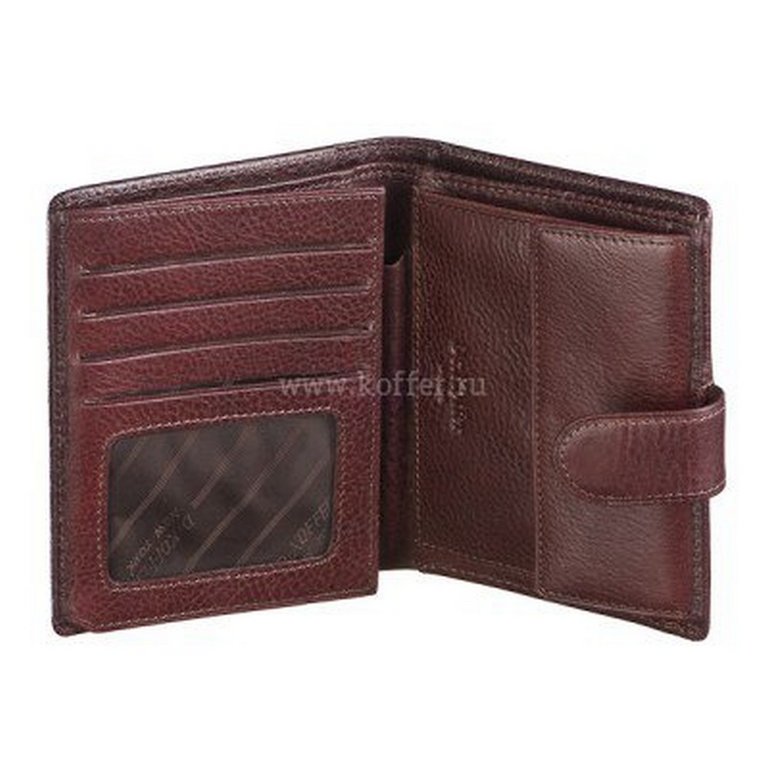 Портмоне Dr.Koffer с отдел. для вод.прав и ручкой (кожа), коричневый