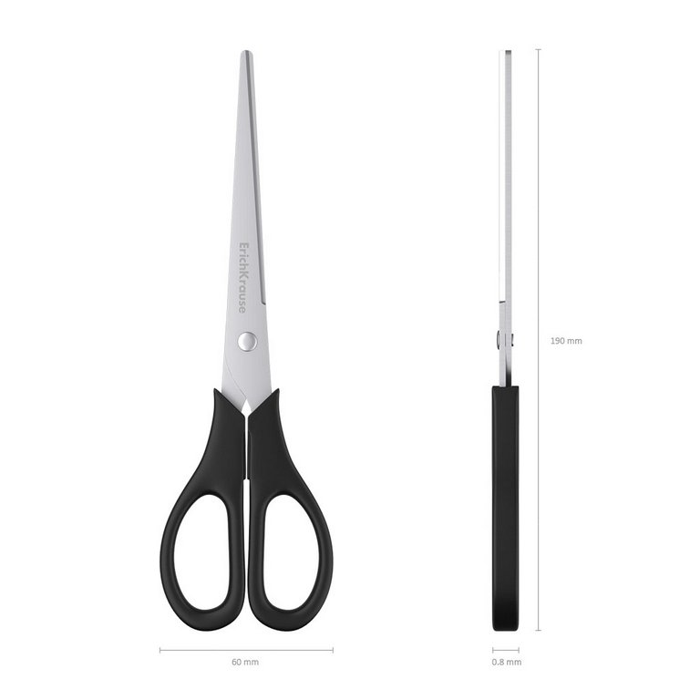 Ножницы 190 мм пластмас. рукоятка Erich Krause Standard