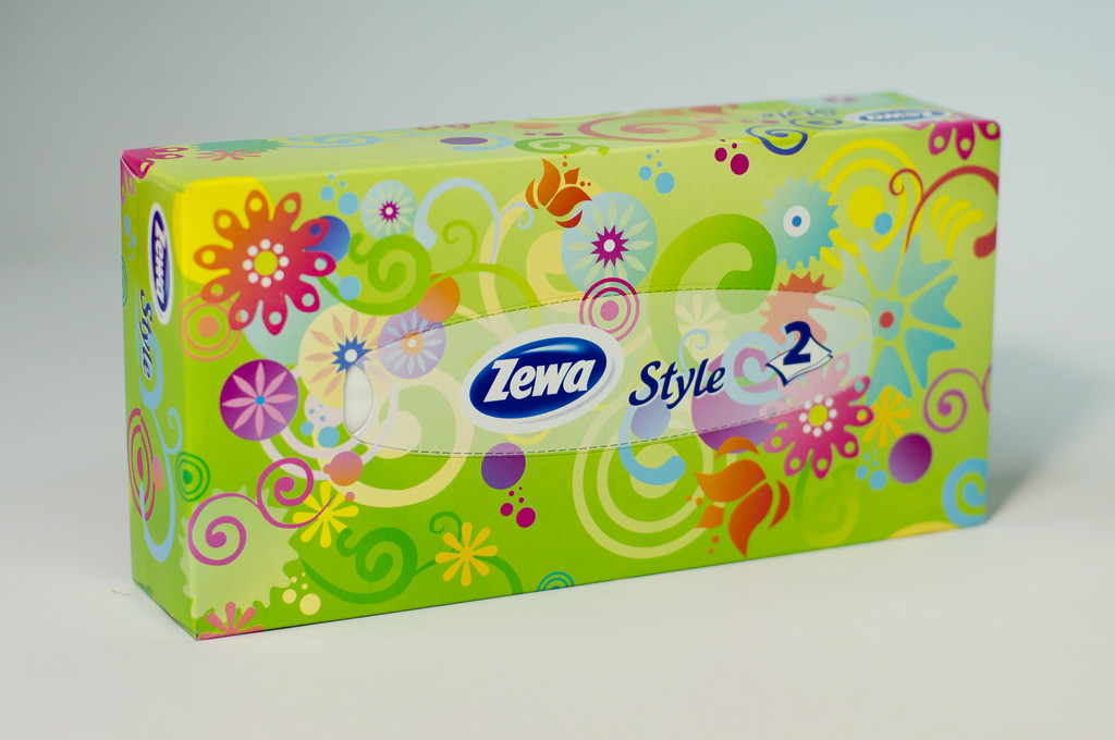 Салфетки косметические 100 шт/уп 2-слойные, Zewa/Zemma