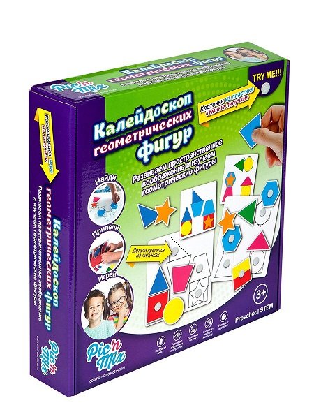 Игра обучающая  Формы с липучками "Калейдоскоп геометрических фигур" 3+ Pic'nMix