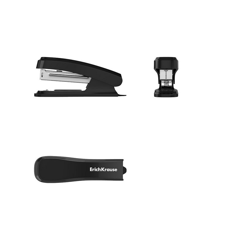 Степлер № 10 до 15л Erich Krause Clippy Classic черный с антистеплером (глубина 40мм)