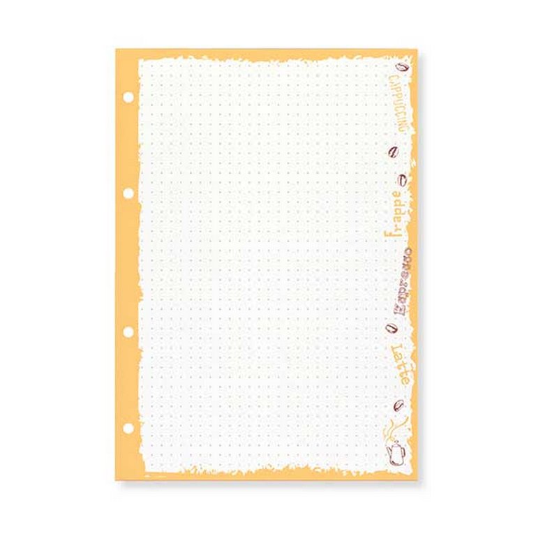 Сменный блок А5 50л. к общим тетрадям, линовка в точку, тонир. бежевый "COFFEE TIME"