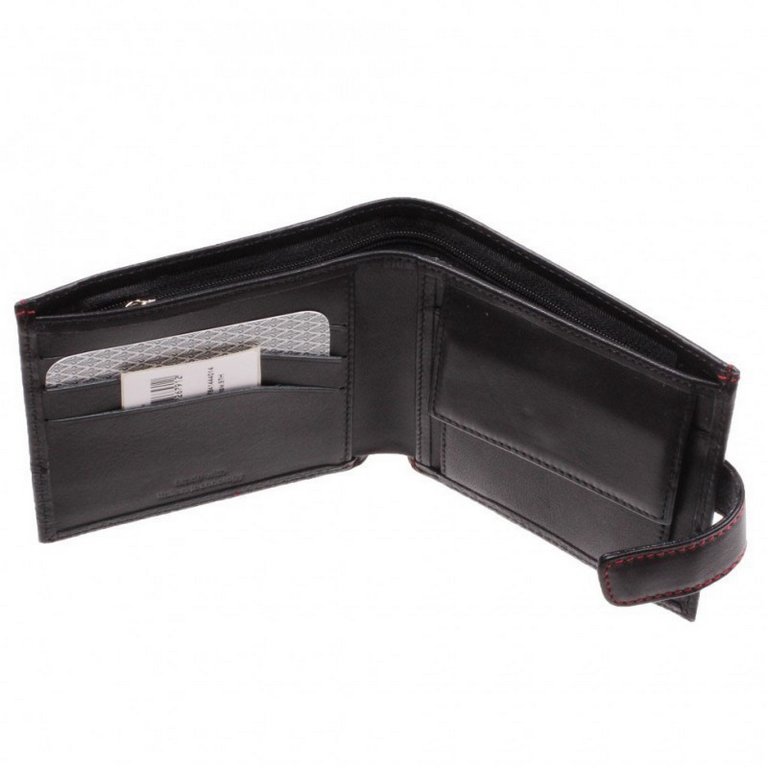 Портмоне D.Morelli мужское "Амадей" с хляст., нат.кожа, цвет черный