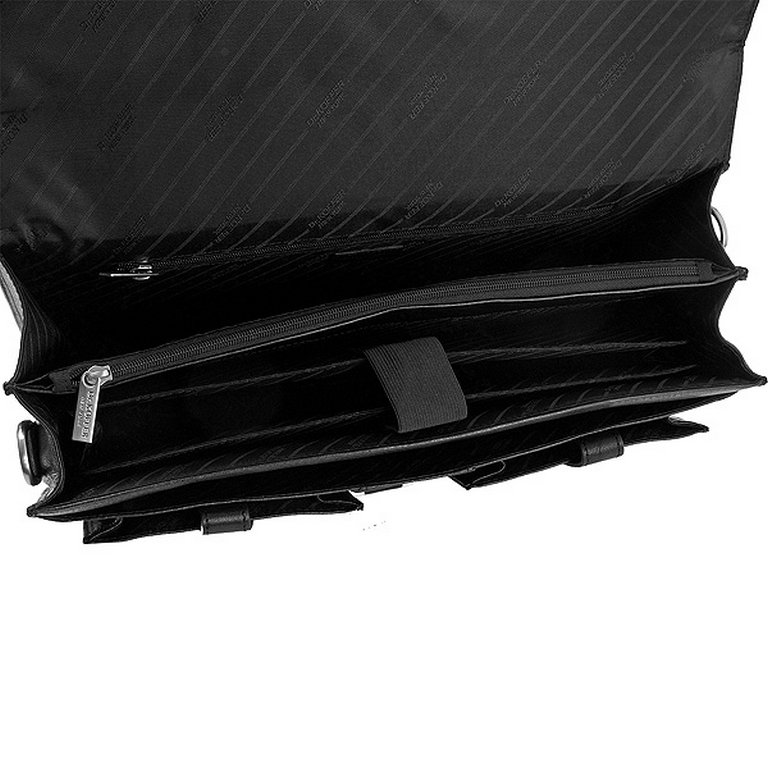 Портфель Dr.Koffer 40*29*12см, нат. кожа, со съемным плечевым ремнем, черный