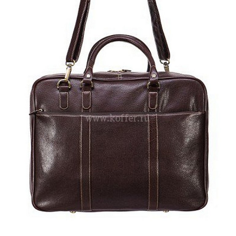 Сумка дорожная Dr.Koffer 35*45*25 см, коричневая кожа