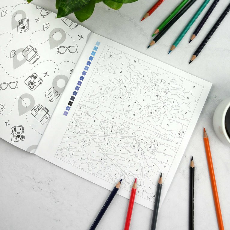 Раскраска по цифрам "Путешествия" 15 картин Феникс+