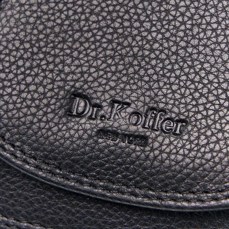 Портмоне Dr.Koffer 10*9 см нат. кожа, черный