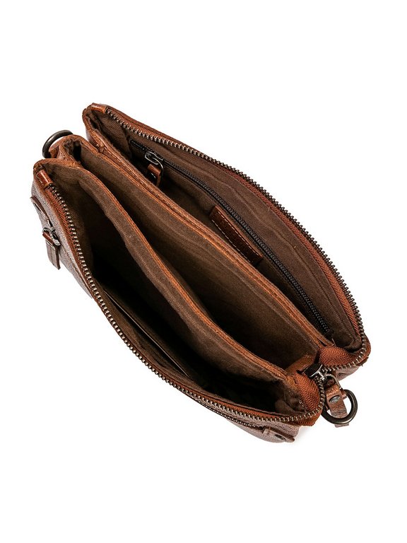 Сумка женская Dr.Koffer 23х17х8см см, нат.кожа коричневая