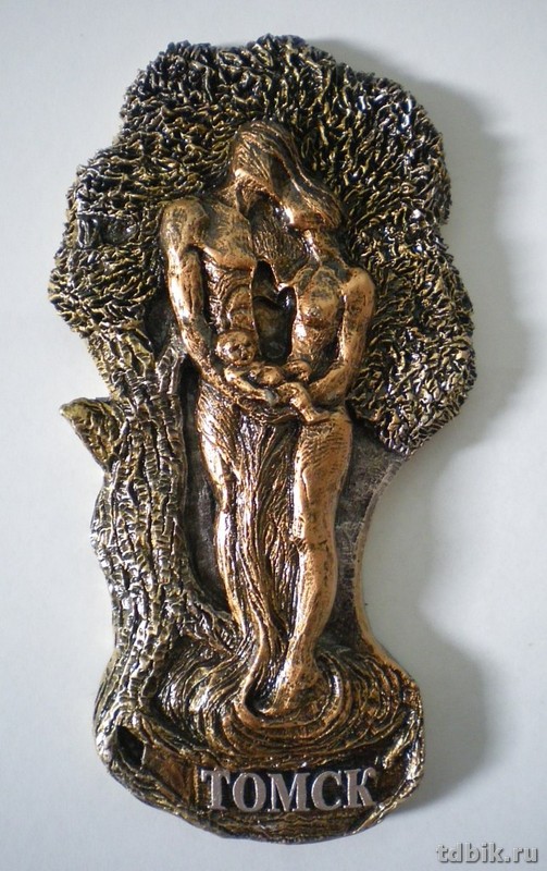 Магнит Томск "Семейные узы" 11*5,6см искусств. камень