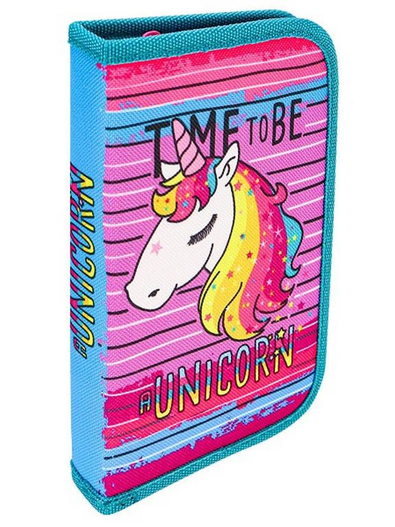 Пенал 1 отд. для девочки Prof-Press "Единорог" 190*115 (ткань)