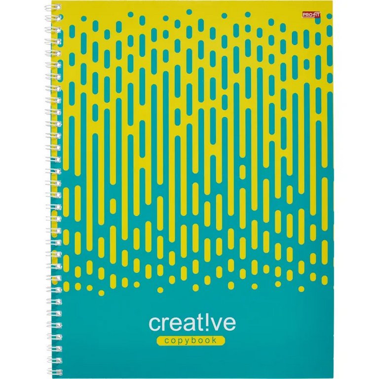 Тетрадь 60 лист кл. А4 на гребне "ЖЁЛТО-ГОЛУБОЙ УЗОР"