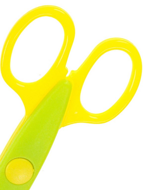 Ножницы фигурные 13 см "Монстрики" зелено-жёлтые Profit