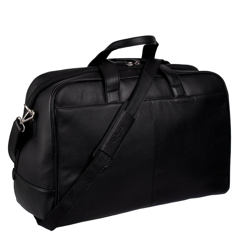 Сумка дорожная Dr.Koffer 50х35х17см нат. кожа, черный