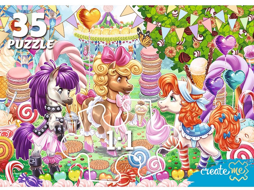 Пазлы   35 дет. "Королевство Пони" Рыжий кот