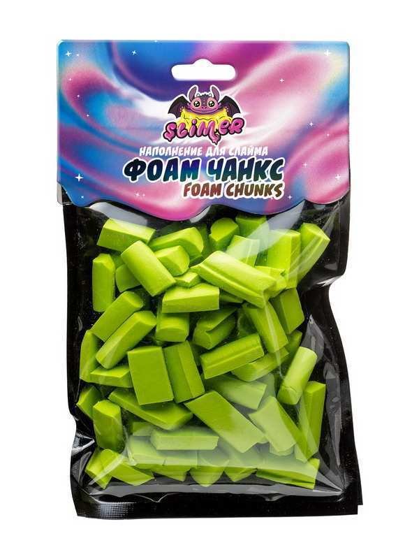 Наполнение для слайма "Foam Chunkc" Ярко-зеленый, Slimer