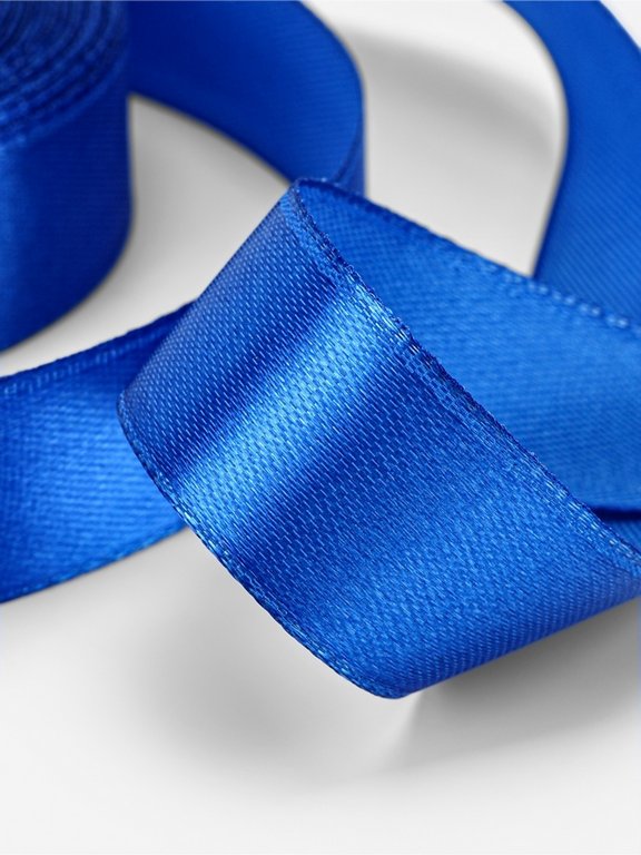 Лента атласная 2,0см*23м, цв. синий  ART UZOR