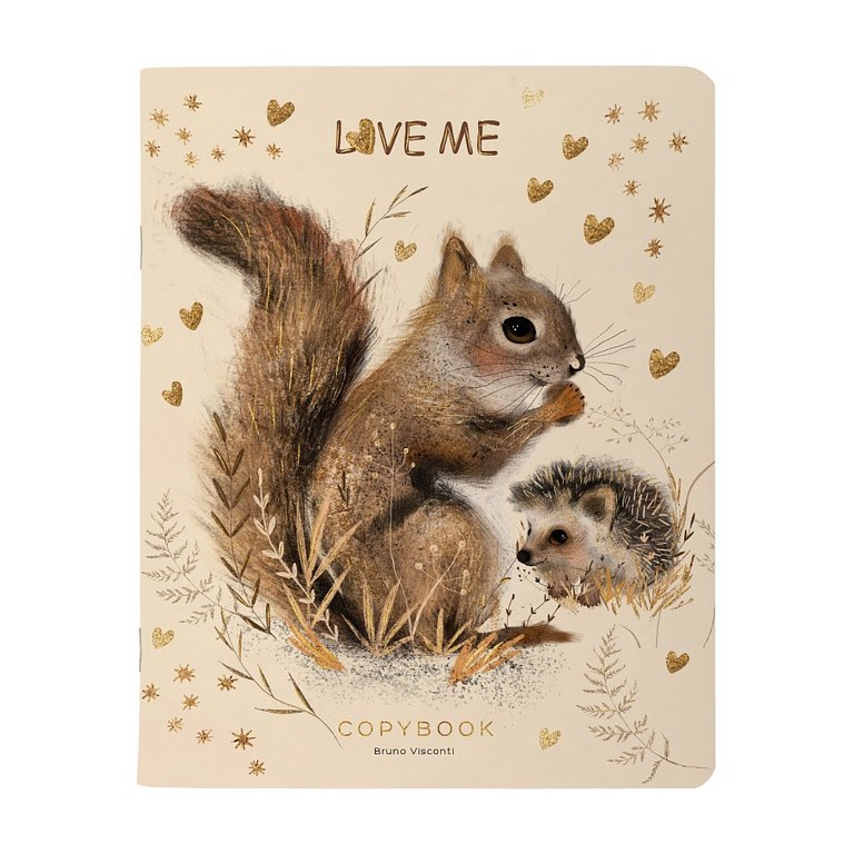 Тетрадь 48 лист кл. А5 на скрепке "LOVE ME. FUNNY ANIMALS" ассорти