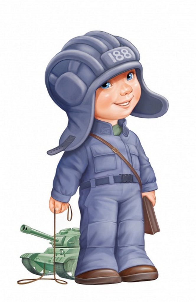 Плакат оформительский  военный А3 "Мальчик-танкист"