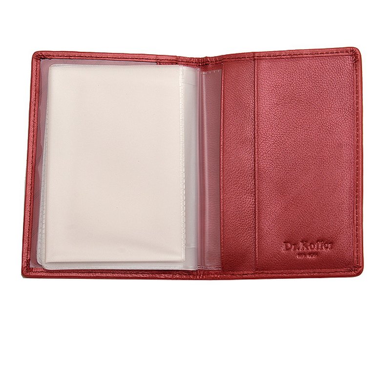 Обложка для автодокументов Dr.Koffer нат. кожа, красный