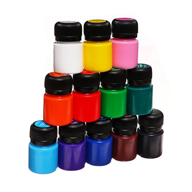 Краски акриловые 12 цв. 20мл Декола матовые