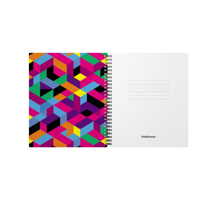 Тетрадь 80 лист кл. А5 на спирали пластиковая обложка "Disco Style" ассорти