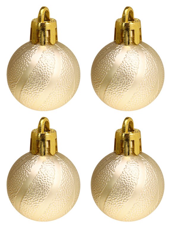 Набор шаров  цвет золото  30 мм 64 шт "Волшебство" (ассорти)