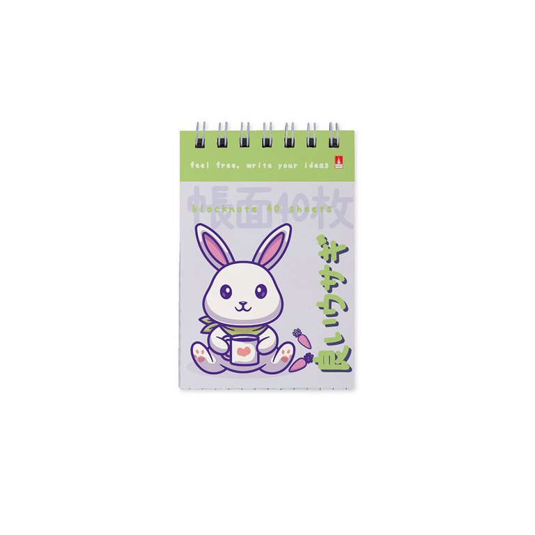 Блокнот А7  40л.,  68*101 мм, на гребне Альт "KAWAII ANIMALS" 4 вида