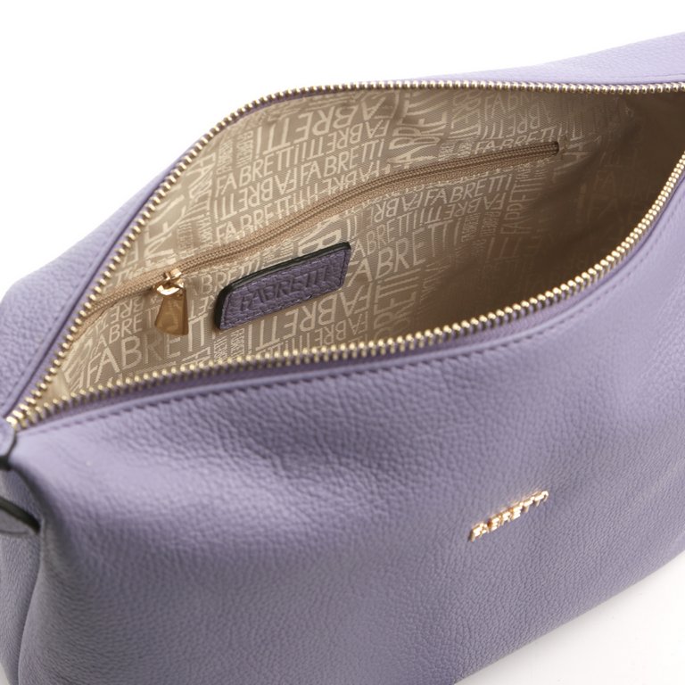 Сумка женская FABRETTI 29х17х9 см, нат. кожа, сиреневый