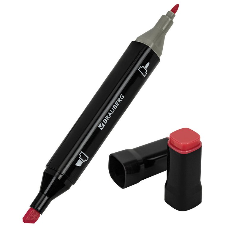 Маркер для скетчинга  24шт/уп BRAUBERG двусторонние в чехле