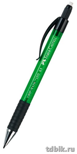 Карандаш механический 0.5 мм Faber-Castell GRIP Matic 1375 резин. упор, зеленый корпус